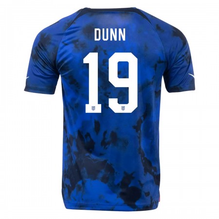 Virallinen pelipaita Yhdysvallat DUNN 19 Vieras World Cup 2022 Lyhythihainen - Miesten